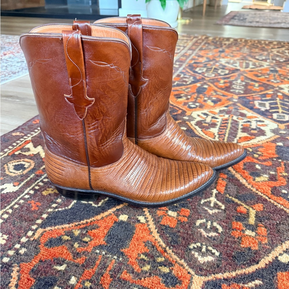Lucchese VINTAGE Men’s size 11D Leather Western Boots - Picture 4 of 9